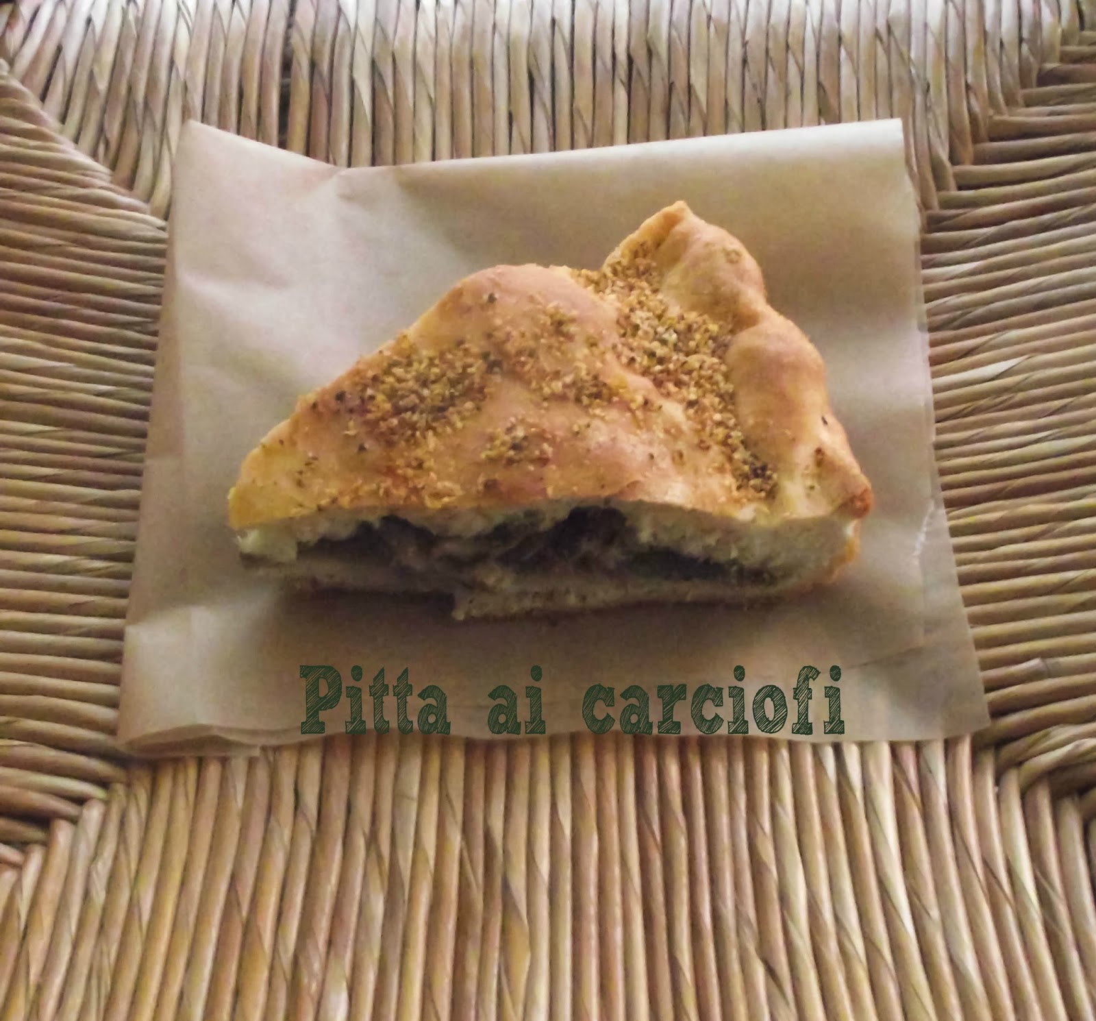 Pitta salata con carciofi e caro dottor morelli..