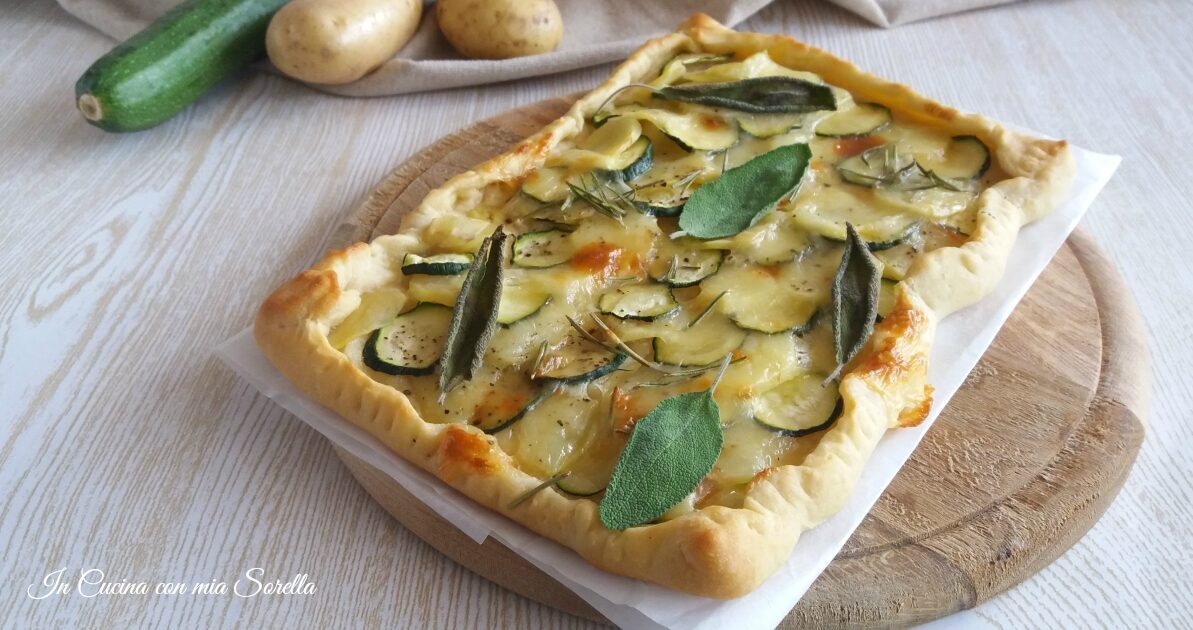 Pizza alle patate e zucchine