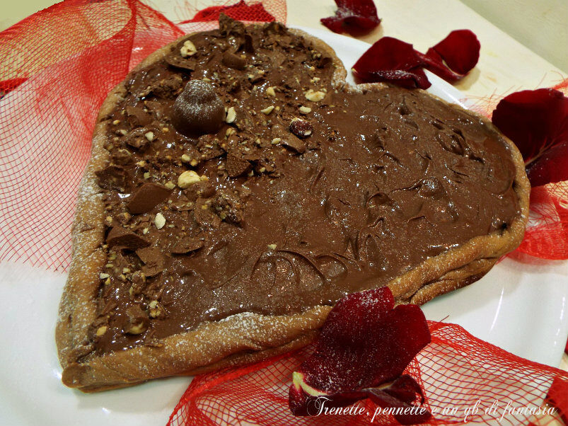 Pizza con doppia nutella di san valentino <3