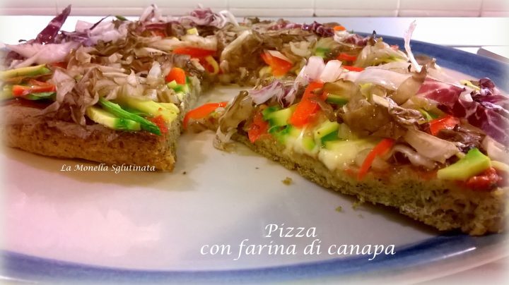 Pizza con farina di canapa e verdurine croccanti