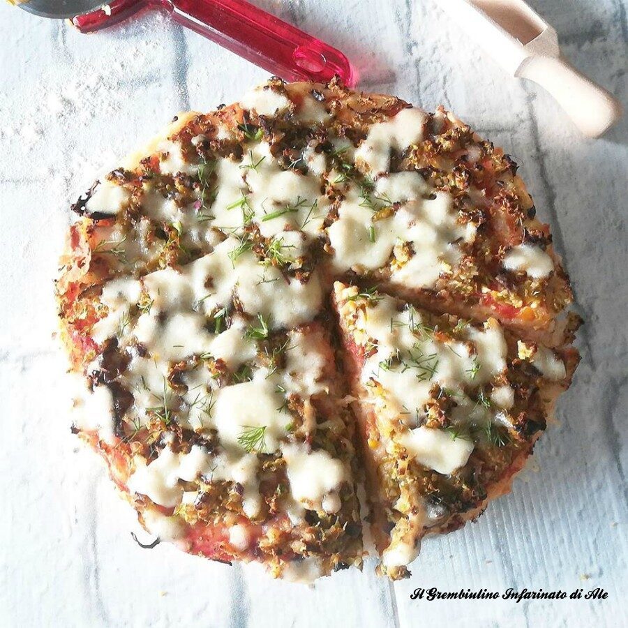Pizza con farina di riso e patate