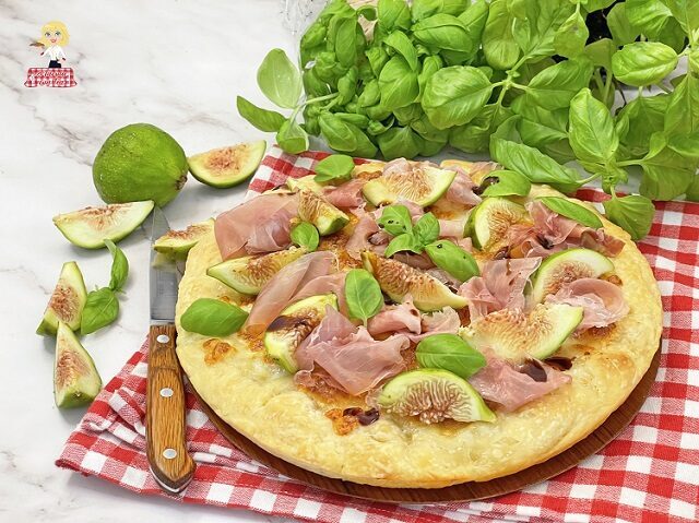 Pizza con fichi e prosciutto