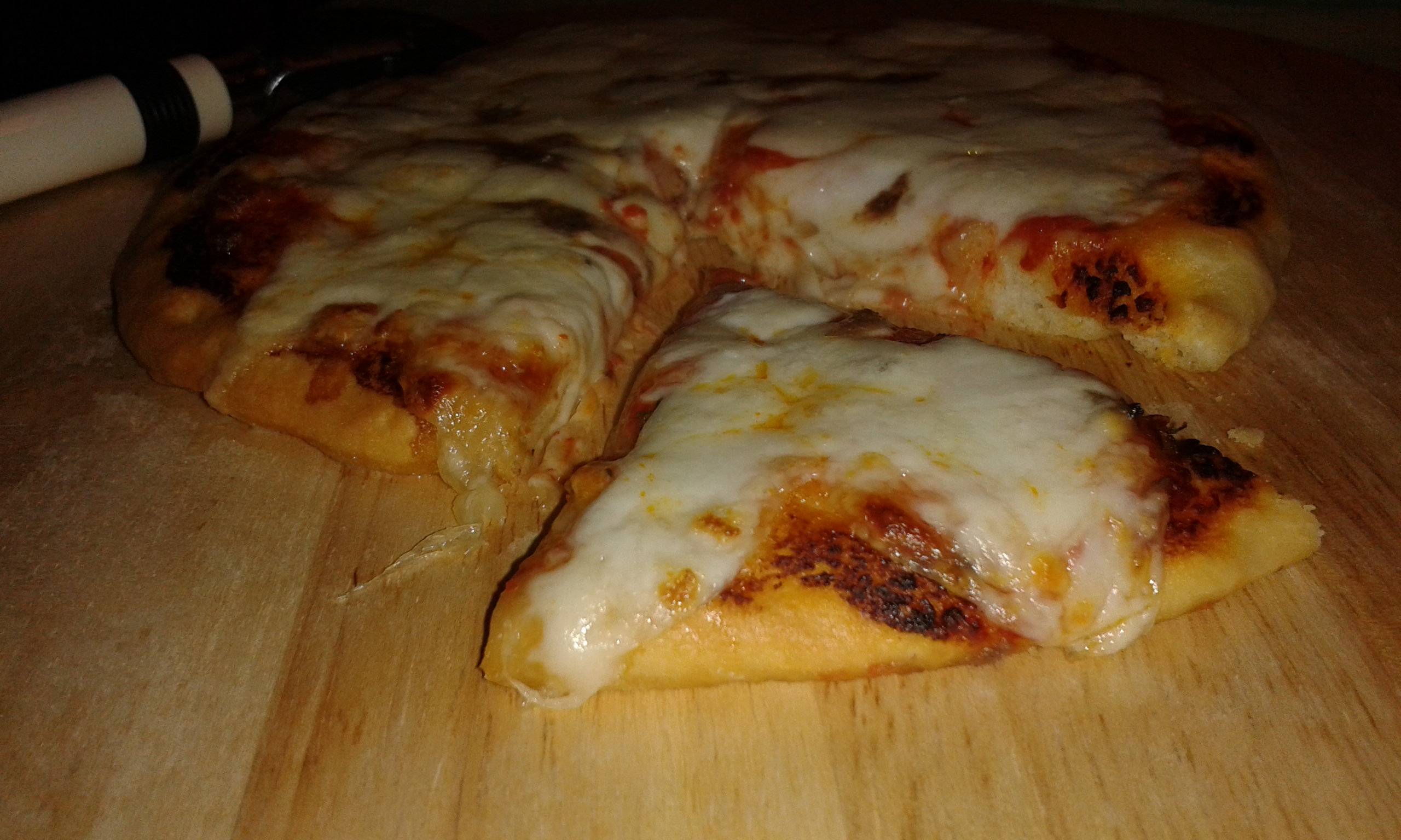 Pizza di kamut con pomodoro, mozzarella e alici