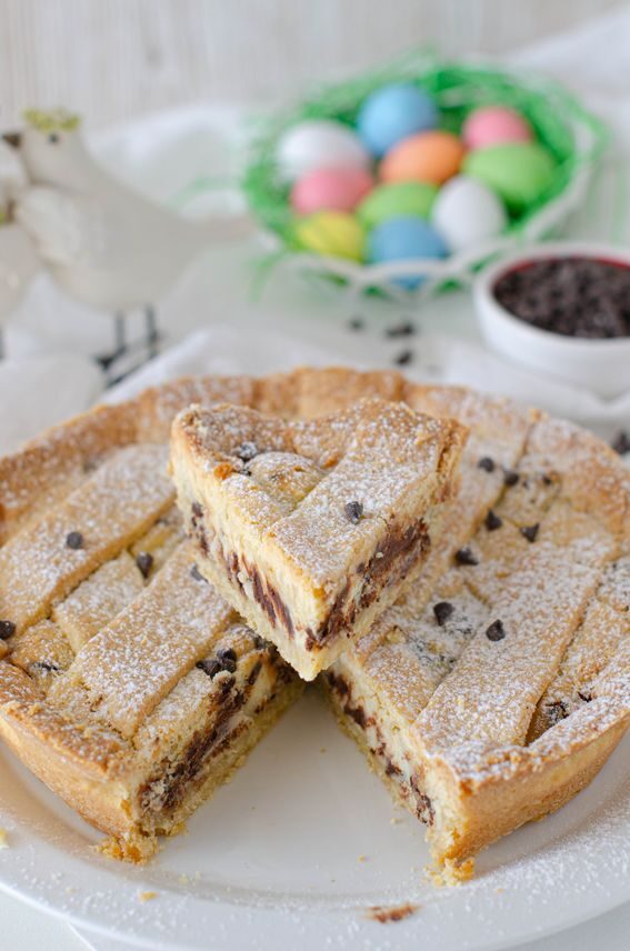 Pizza di ricotta con gocce di cioccolato senza lattosio