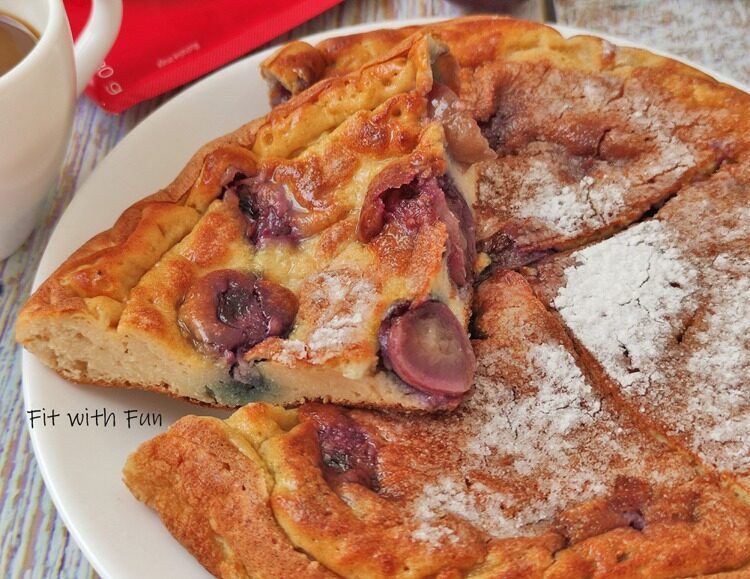 Pizza dolce in padella ricotta e uva 4 ingredienti fit light proteica