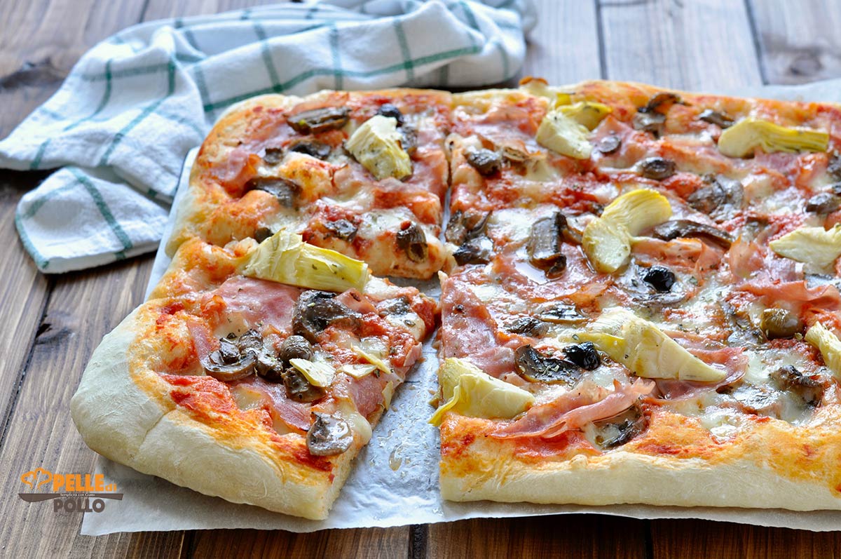 Pizza in teglia alla capricciosa