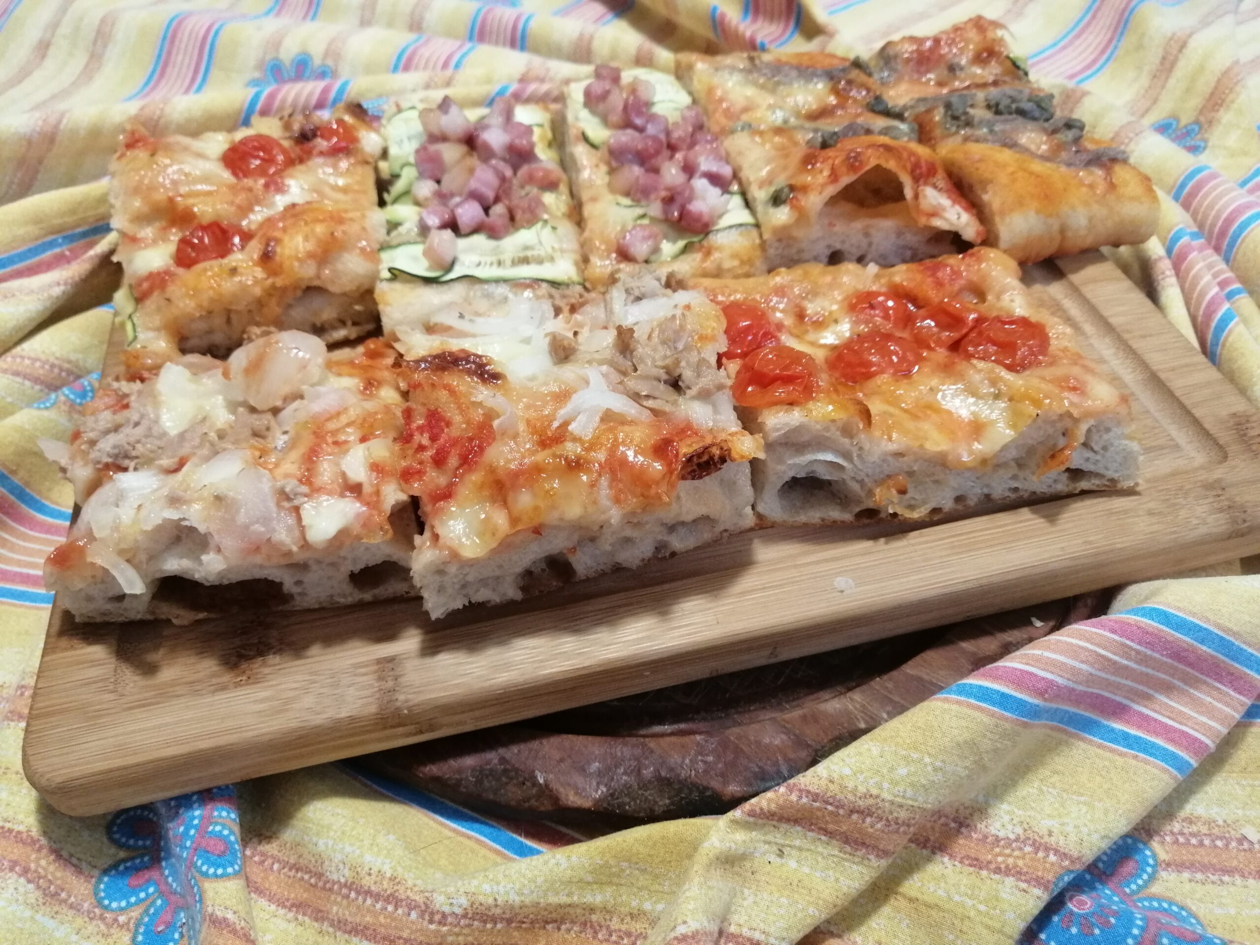 Pizza in teglia con 36 ore di lievitazione