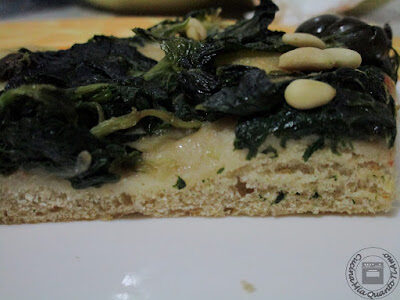 Pizza integrale con le verdure