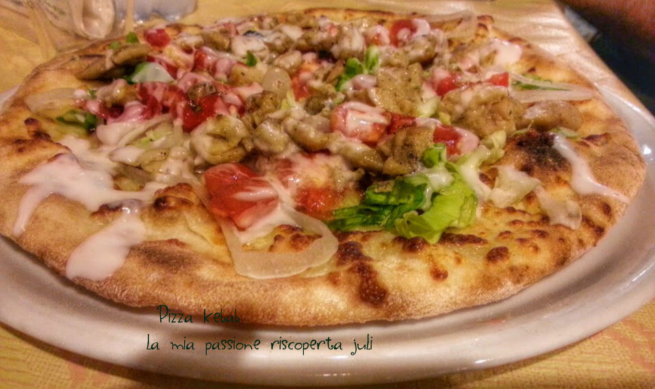 Pizza kebab, senape mostarda
