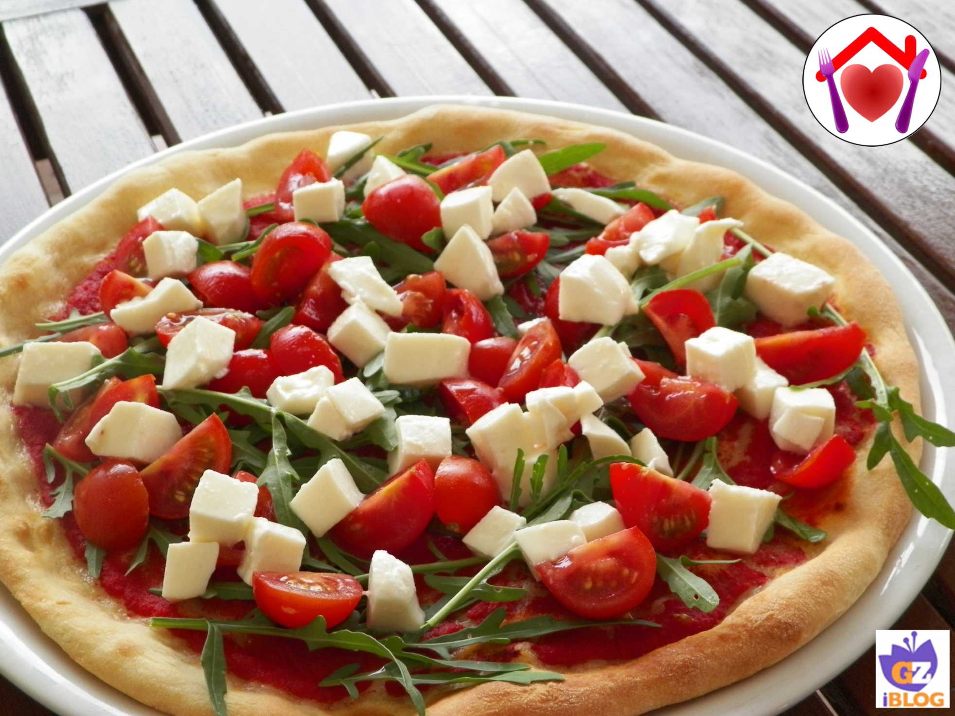 Pizza pomodorini e rucola
