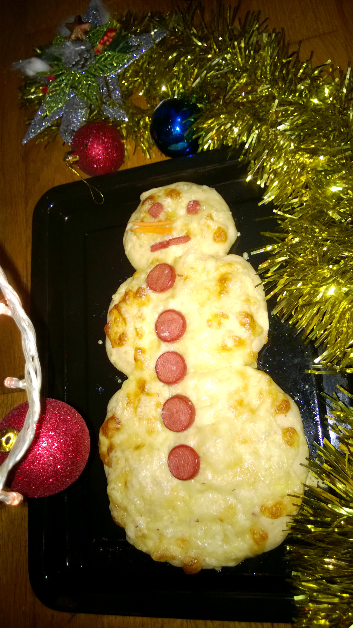 Pizza pupazzo di neve
