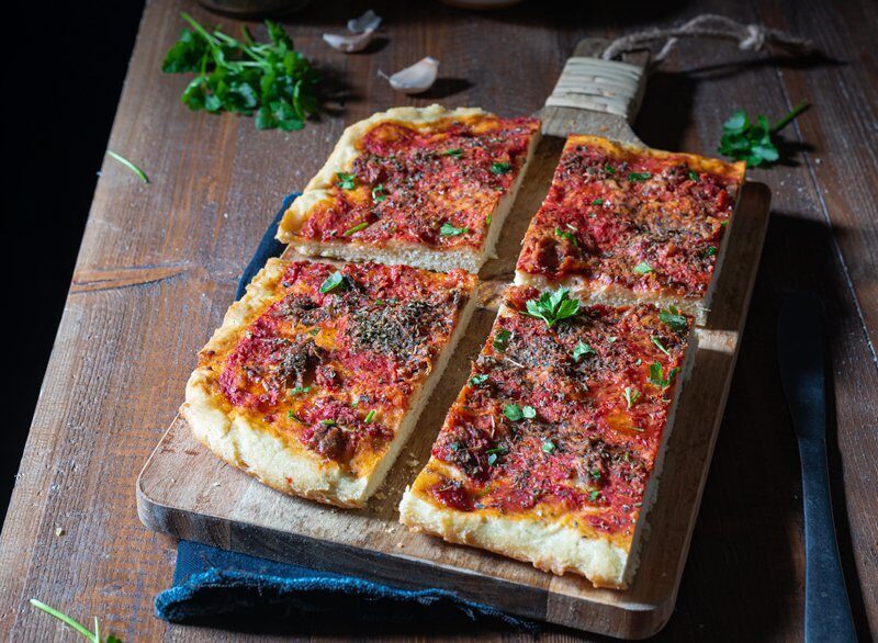Pizza rianata trapanese