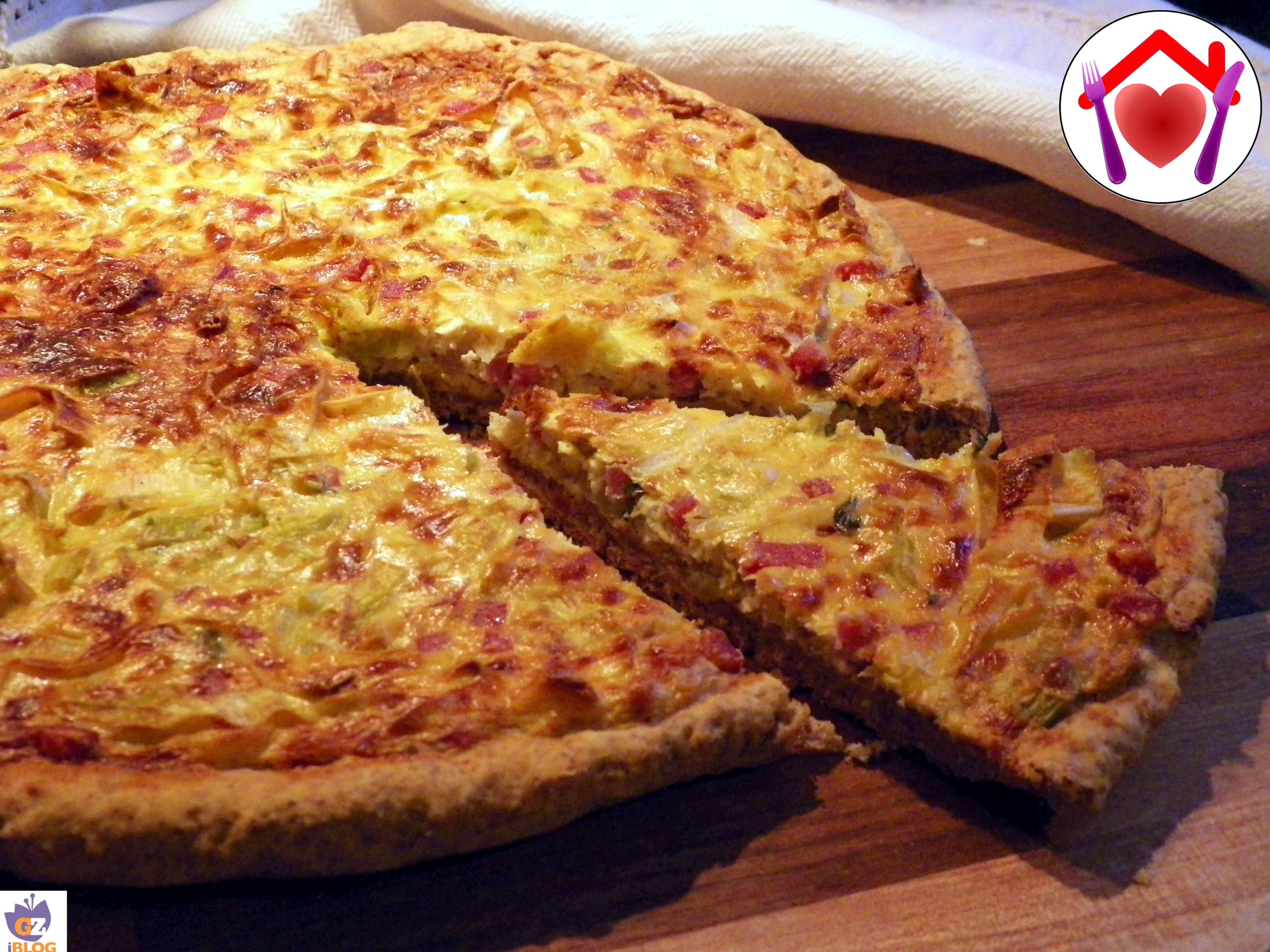 Pizza rustica ai porri
