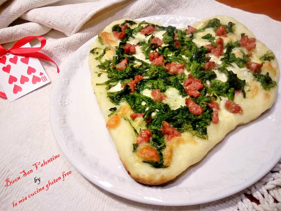 Pizza senza glutine a cuore