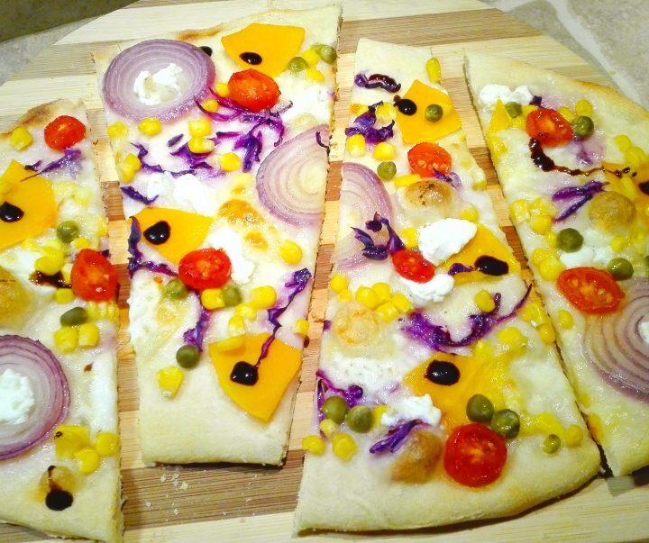 Pizza vegetariana con farina tipo1