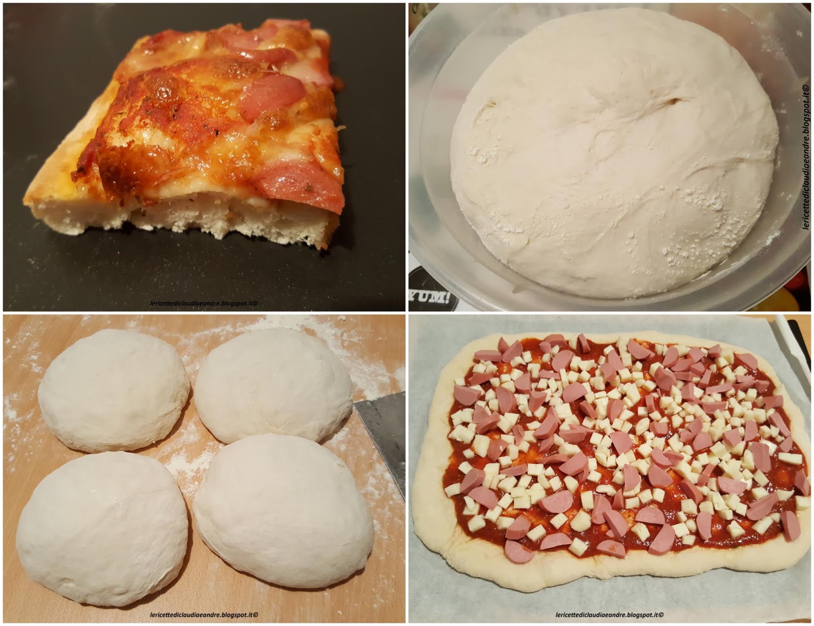 Pizza wurstel e mozzarella