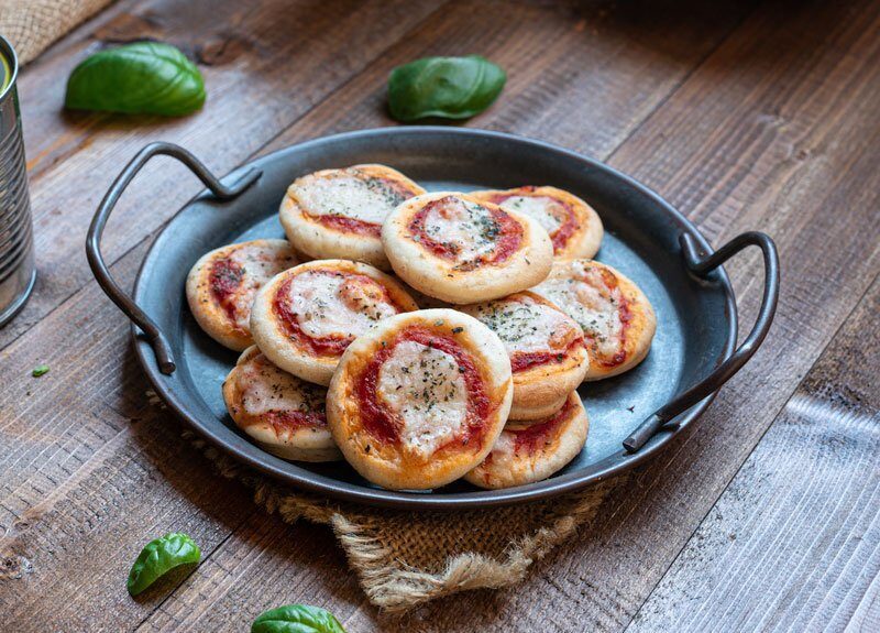 Pizzette buffet pasta brioche siciliana