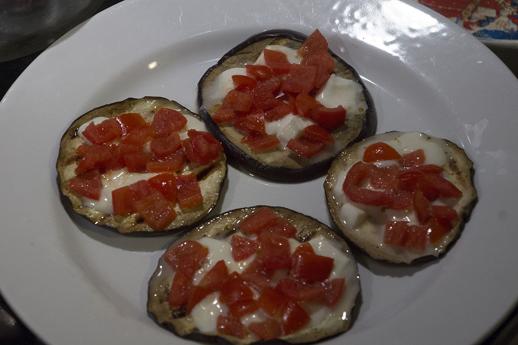 Pizzette di melanzane grigliate