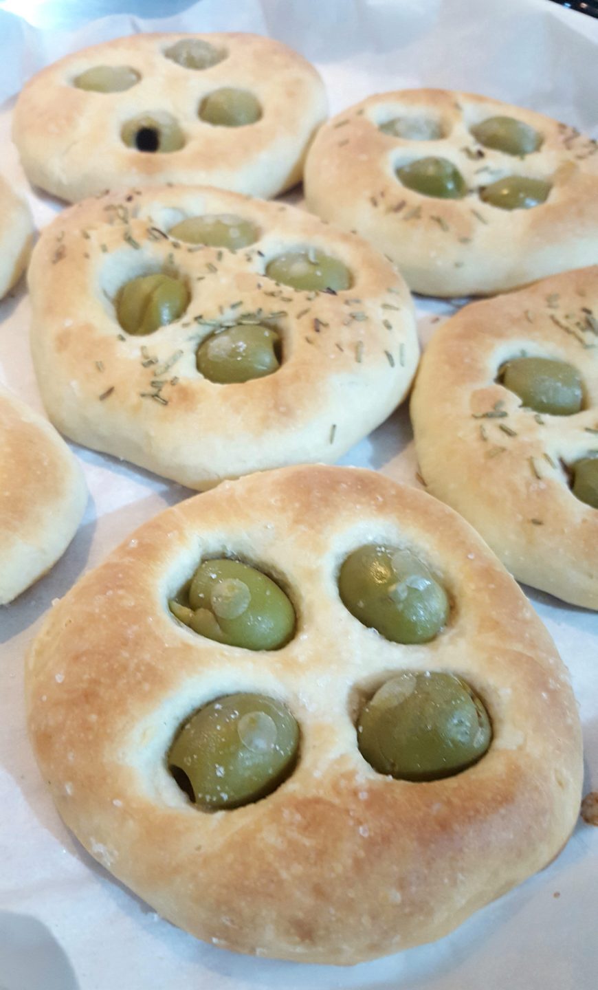 Pizzette e focaccine alle olive