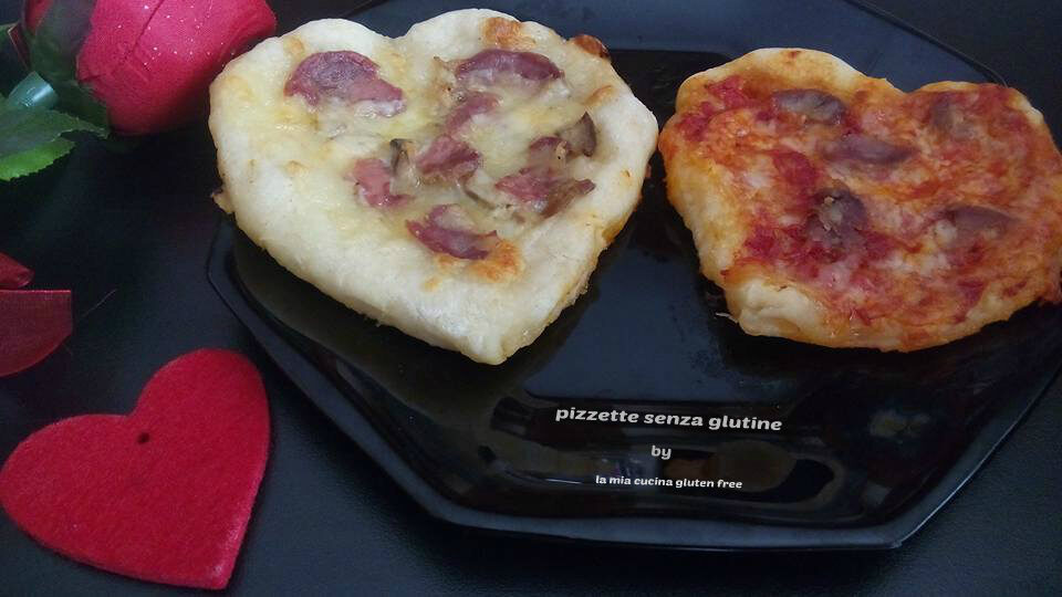 Pizzette senza glutine a cuore