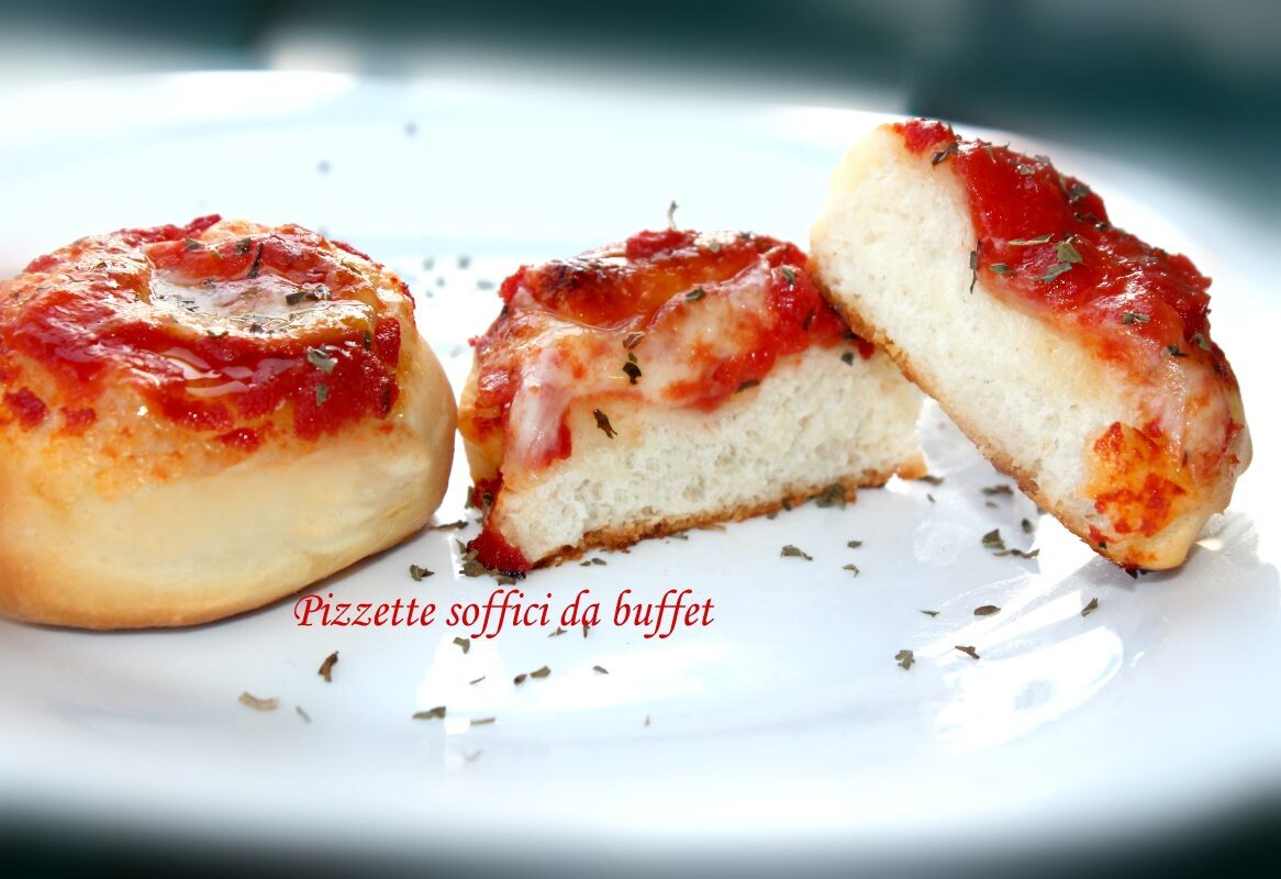 Pizzette soffici da buffet
