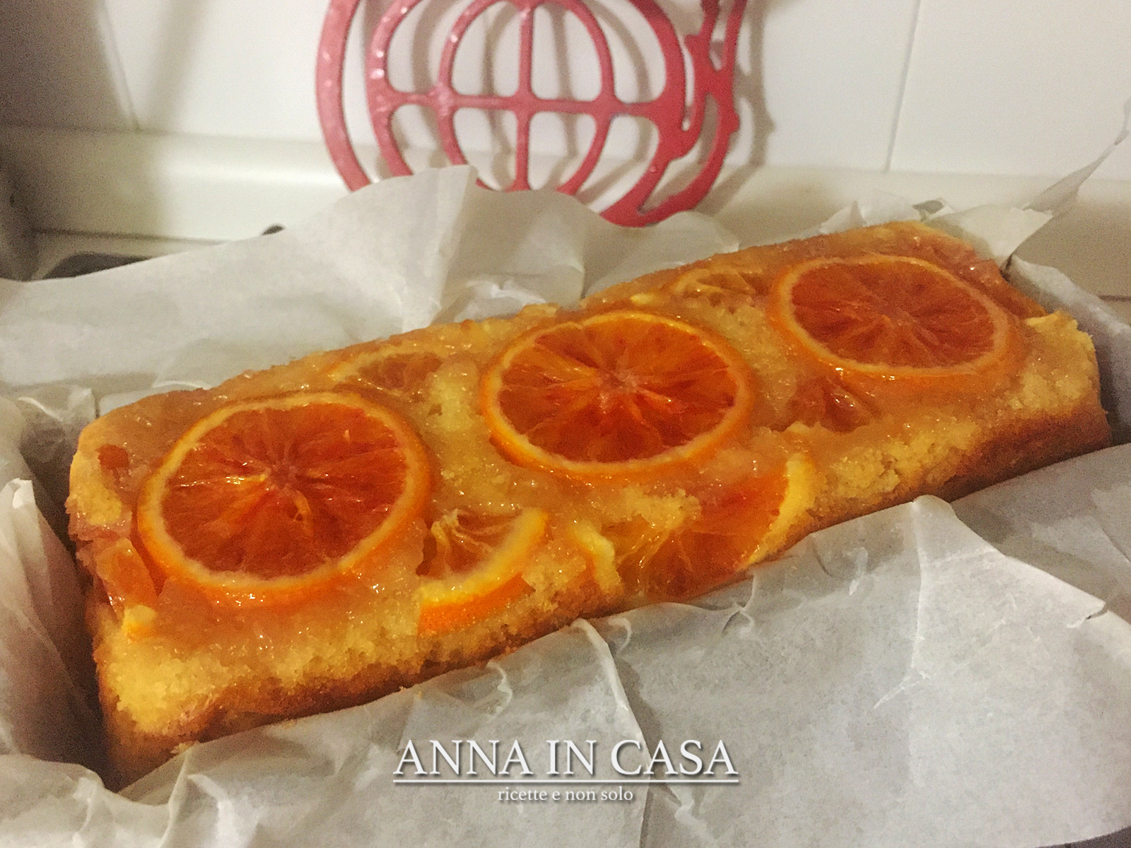 Plum-cake con arance caramellate