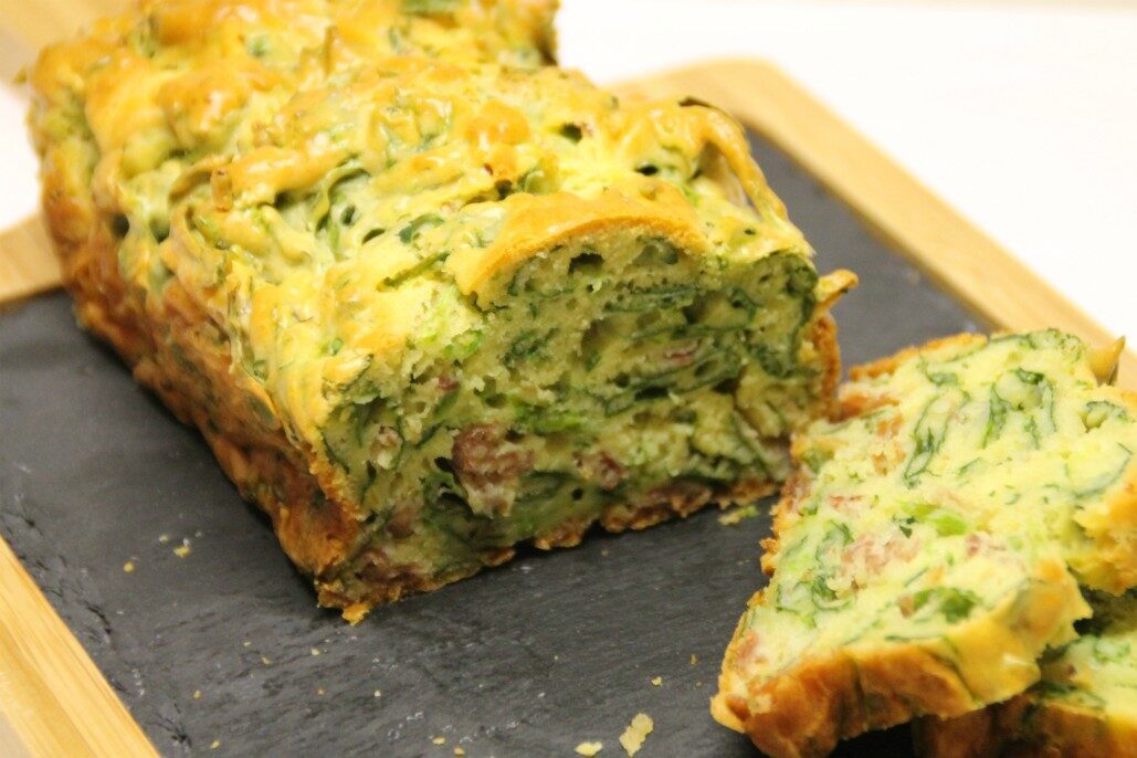 Plum cake salato agli spinaci