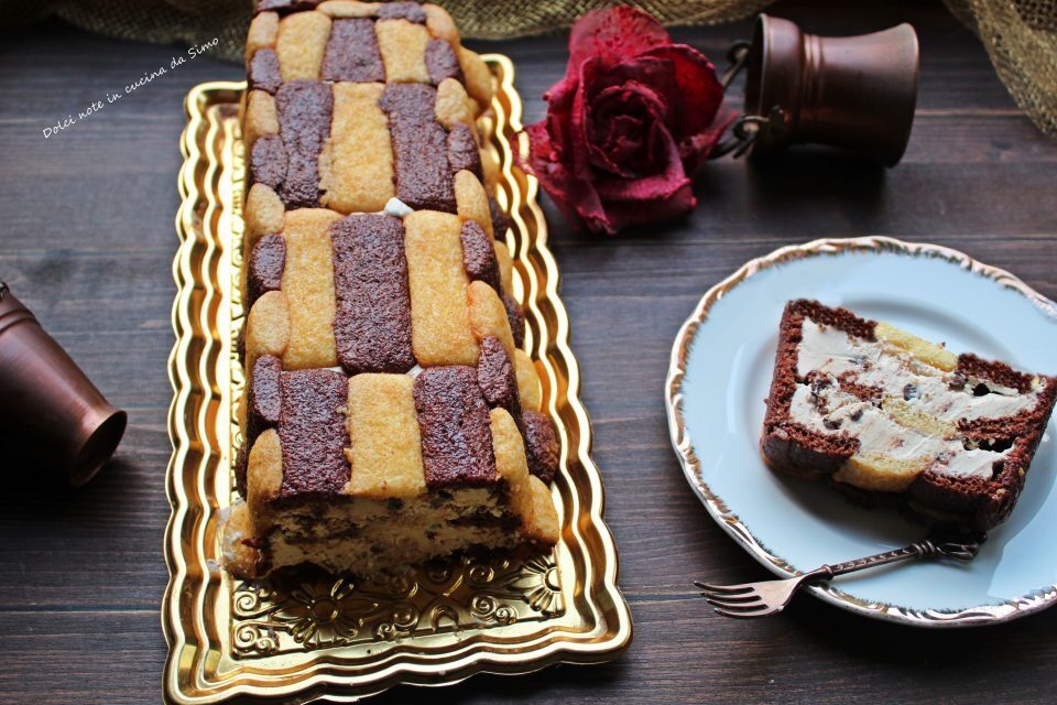 Plum-cake semifreddo bicolore