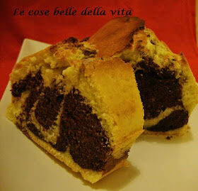 Plum-cake variegato e auguri a mia figlia