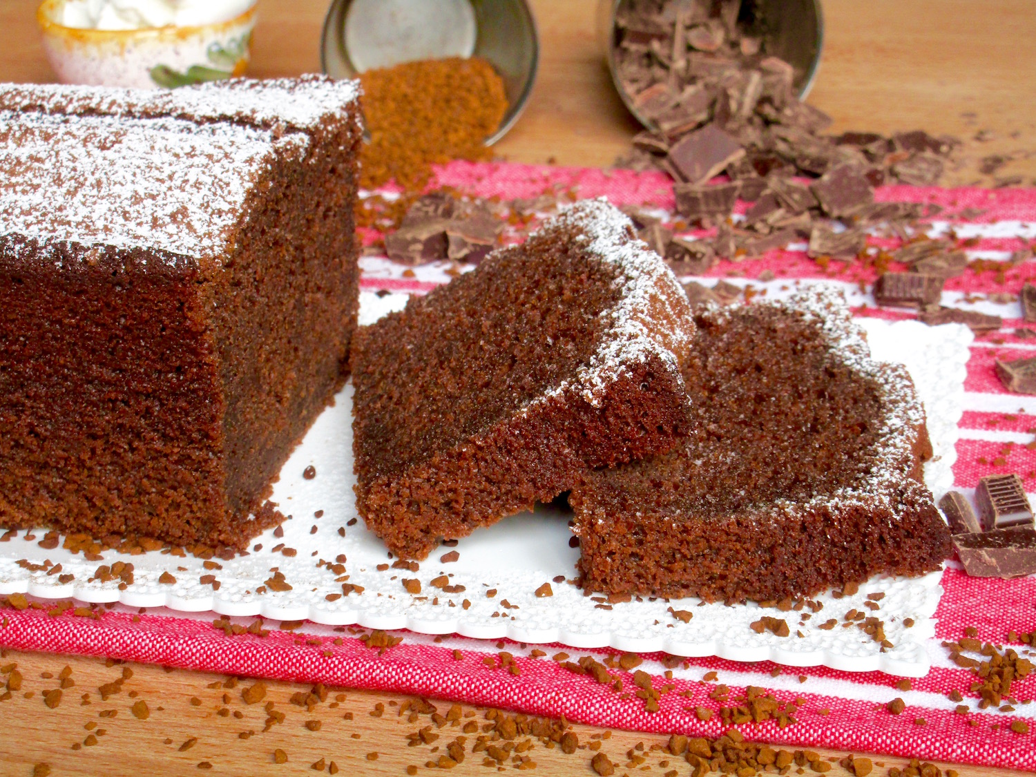 Plumcake al caffè, cioccolato e ricotta