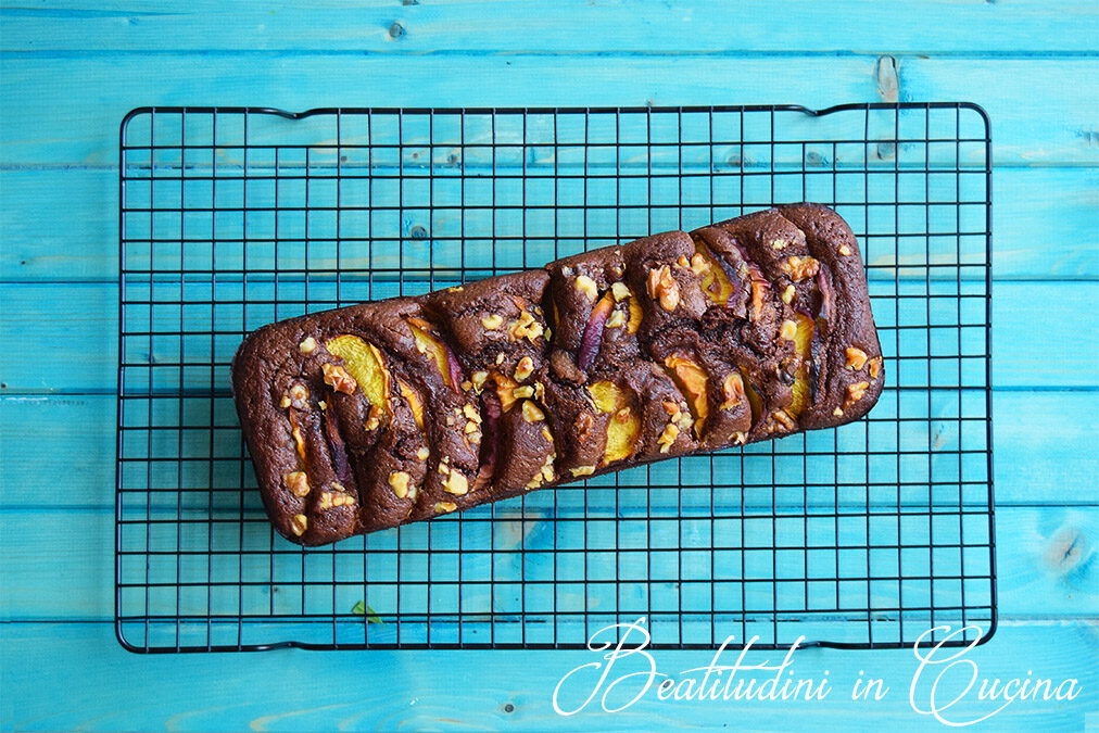 Plumcake al cioccolato e pesche