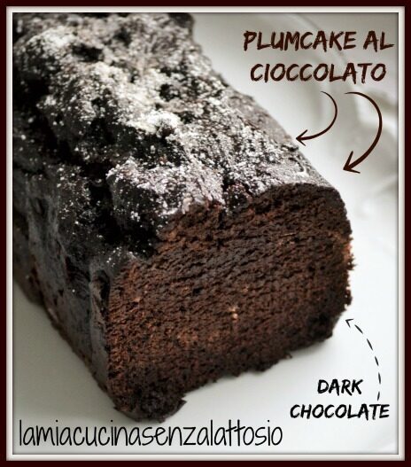 Plumcake al cioccolato fondente senza lattosio senza uova