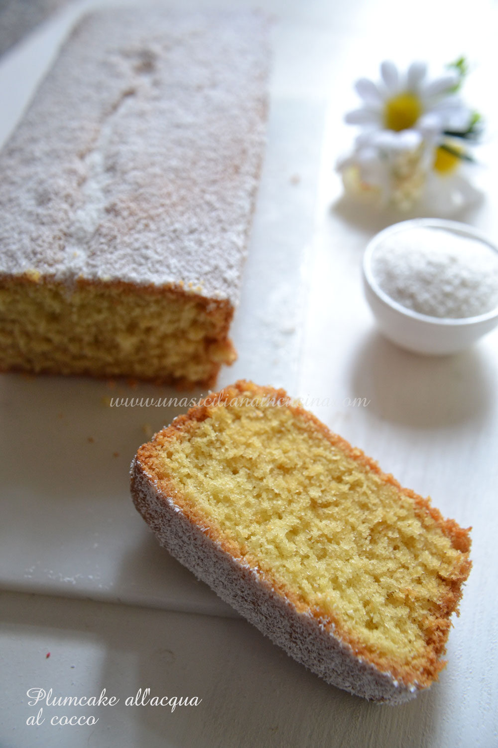 Plumcake al cocco olio e acqua goloso