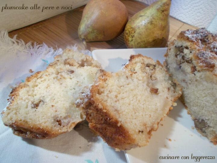 Plumcake alle pere e noci