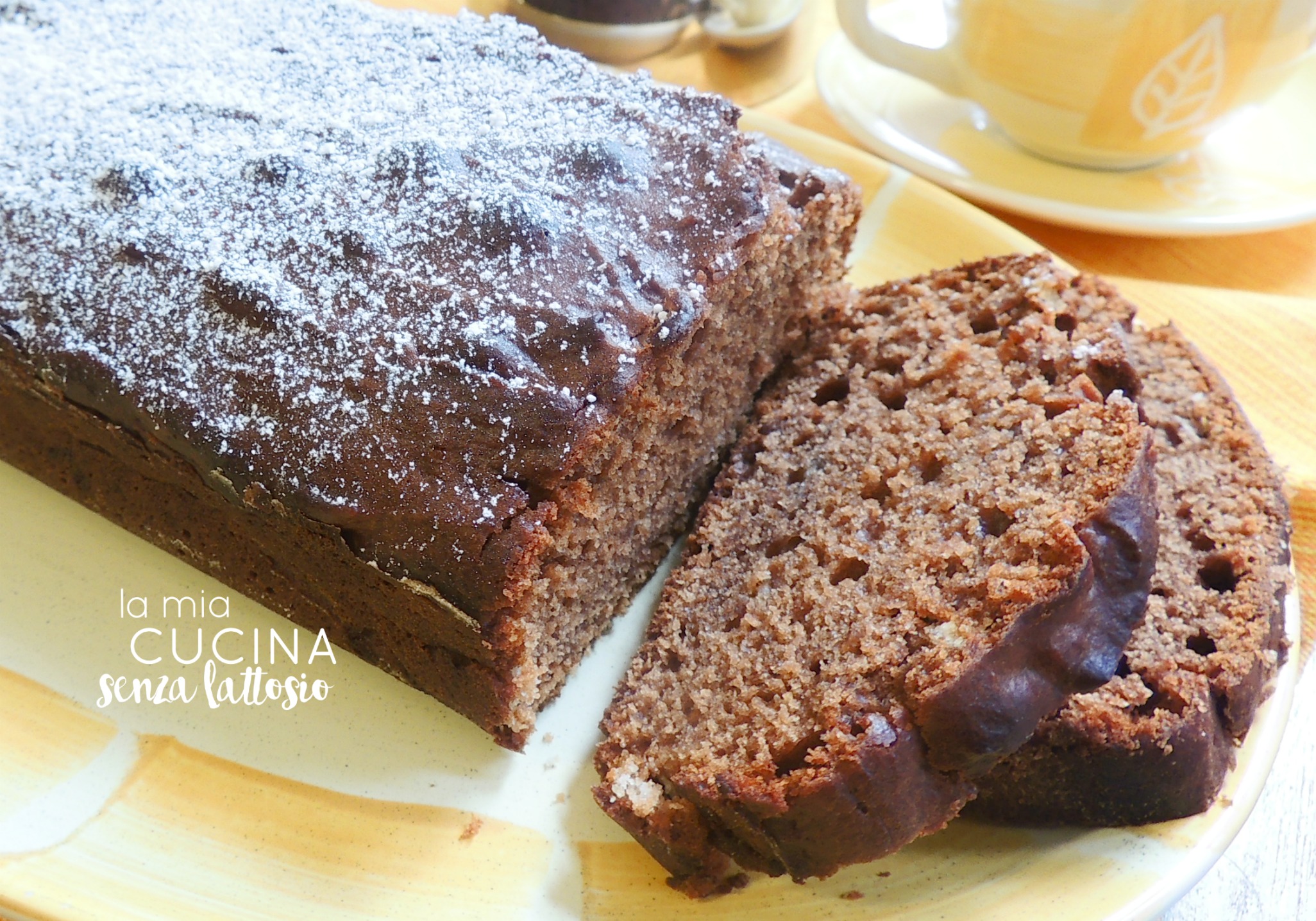 Plumcake allo yogurt banana e cioccolato – senza lattosio senza uova