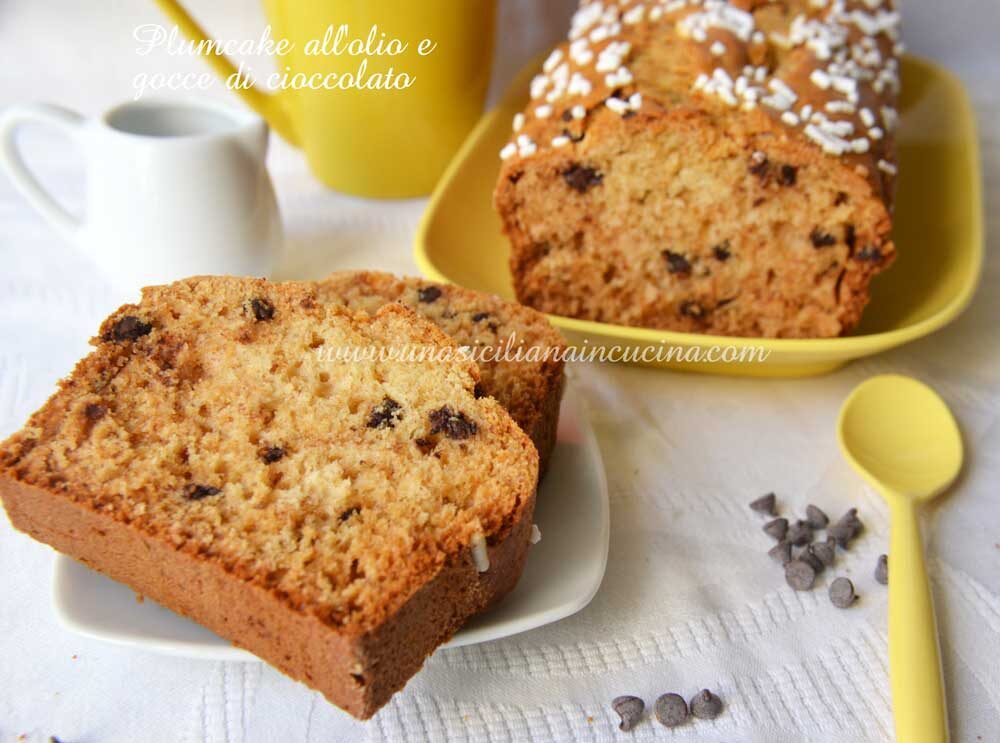 Plumcake all’olio e gocce di cioccolato