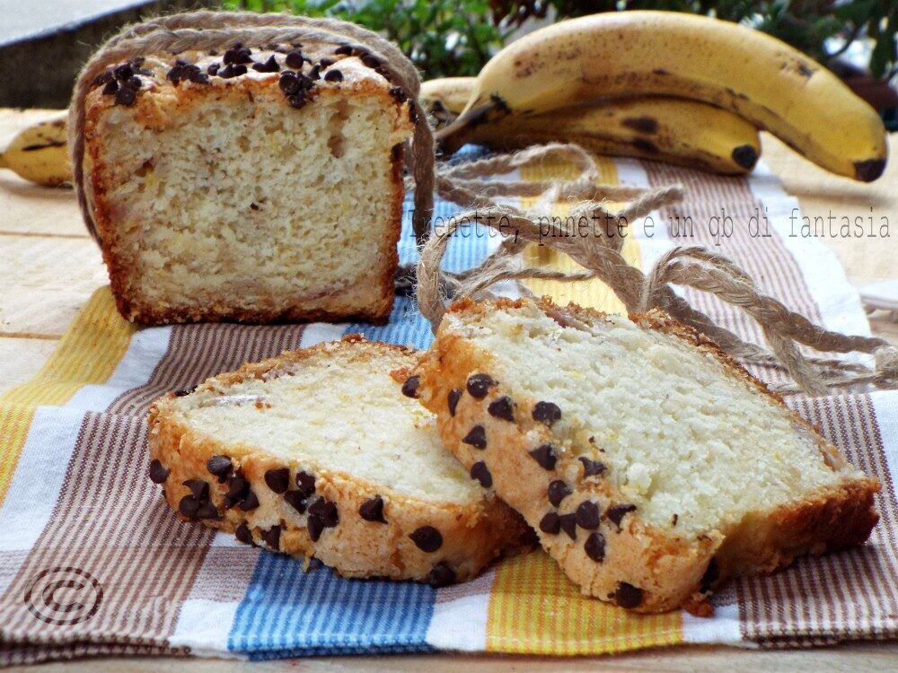 Plumcake banana ricotta e cioccolato..con albumi