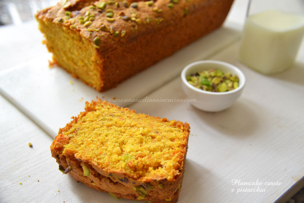 Plumcake carote e pistacchio goloso