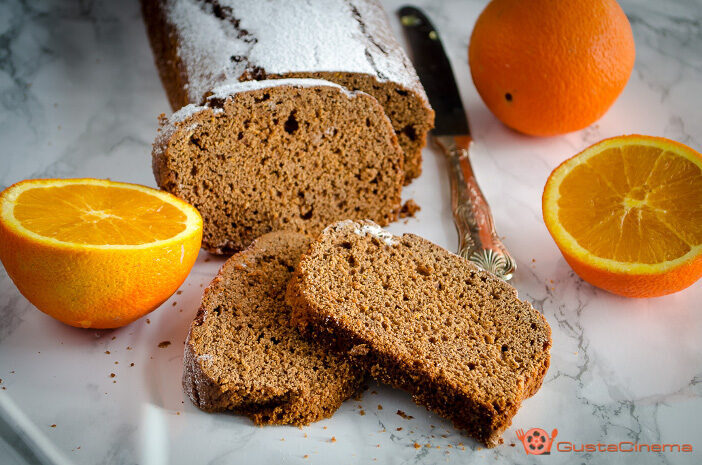 Plumcake castagne e cioccolato con ricotta e arancia