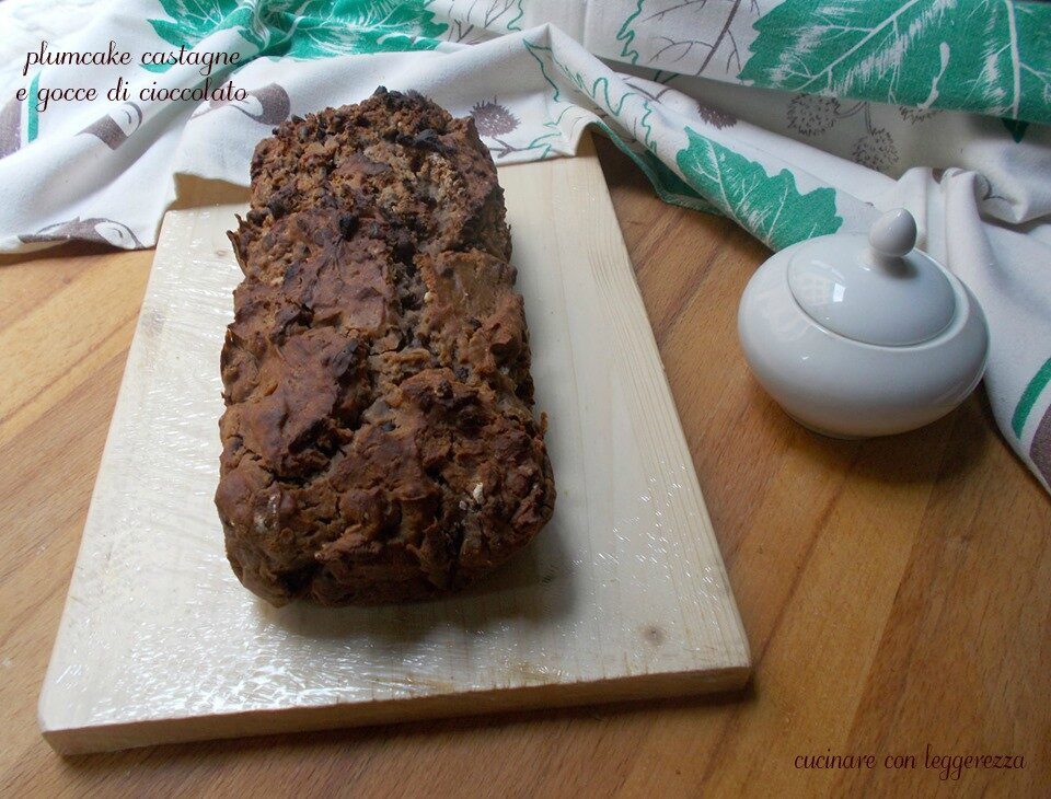 Plumcake castagne e gocce di cioccolato