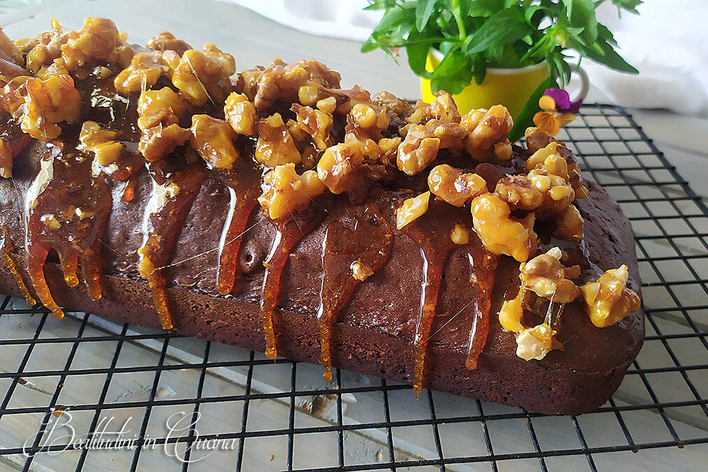 Plumcake cioccolato e noci caramellate