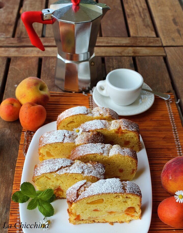 Plumcake con albicocche e pesche
