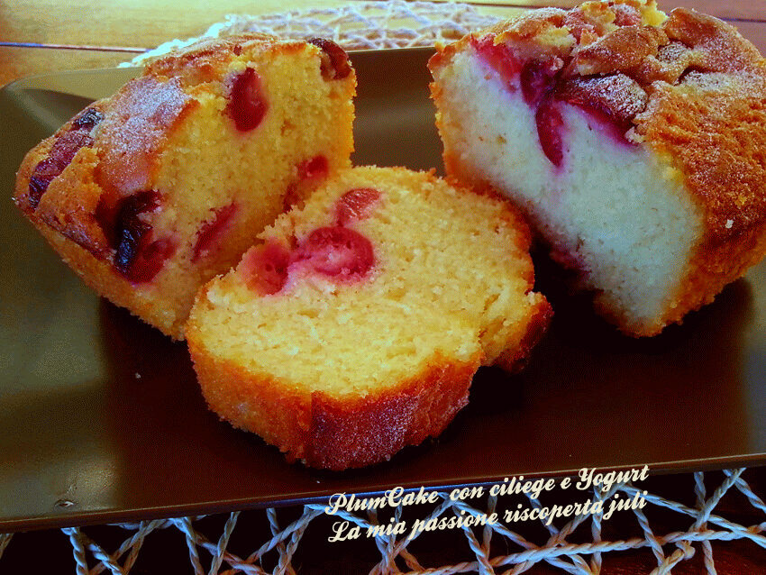 Plumcake con ciliege e yogurt, lamiapasione