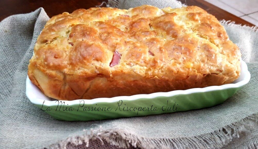 Plumcake con prosciutto pistacchio e formaggi