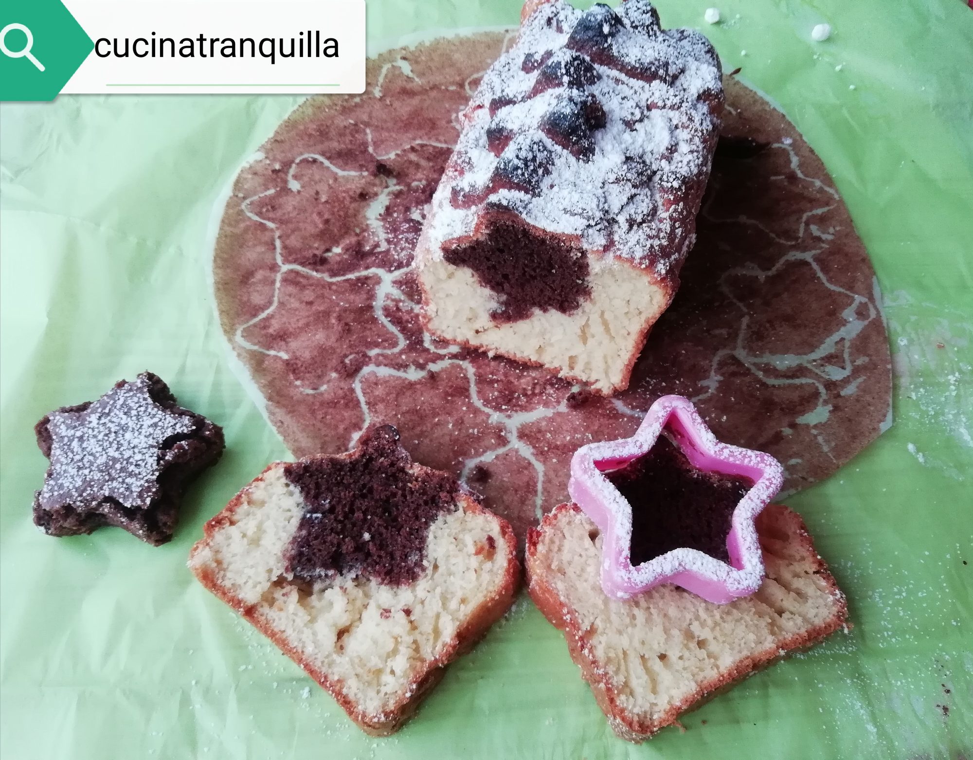 Plumcake con stella al cacao