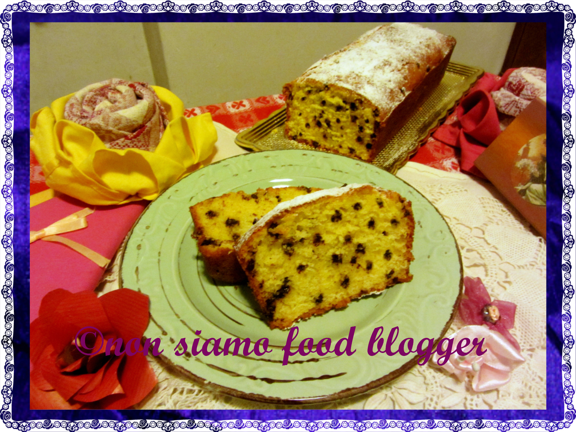 Plumcake con yogurt greco e gocce di cioccolato