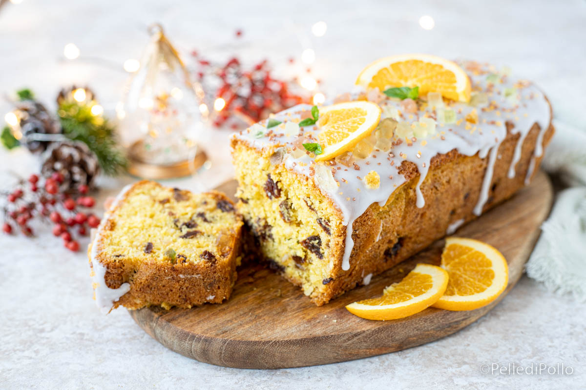 Plumcake di natale con frutta secca e canditi