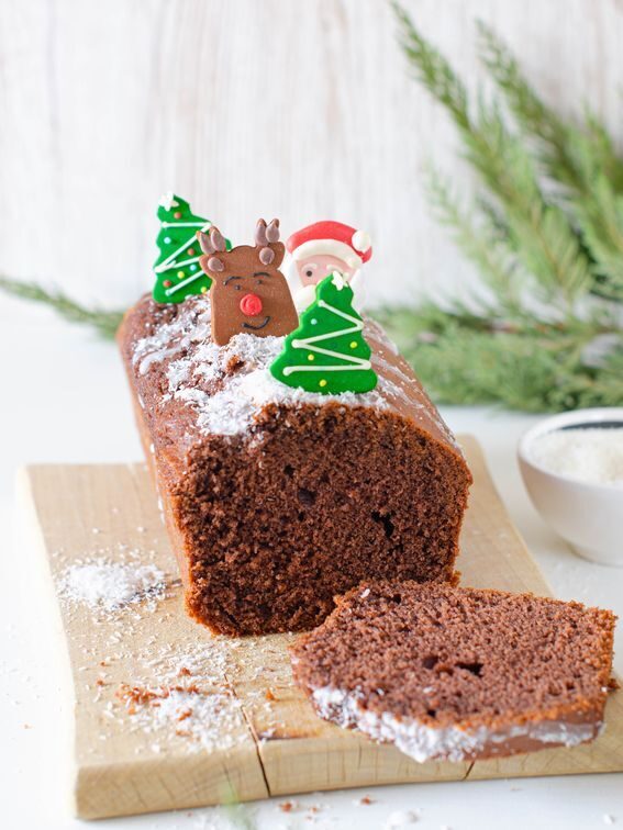 Plumcake di natale con mascarpone e cacao senza burro