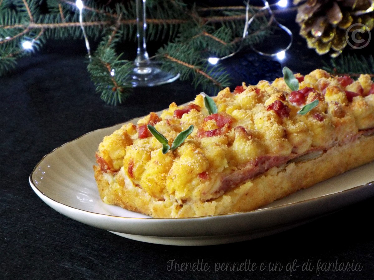 Plumcake di patate con prosciutto e iceberg