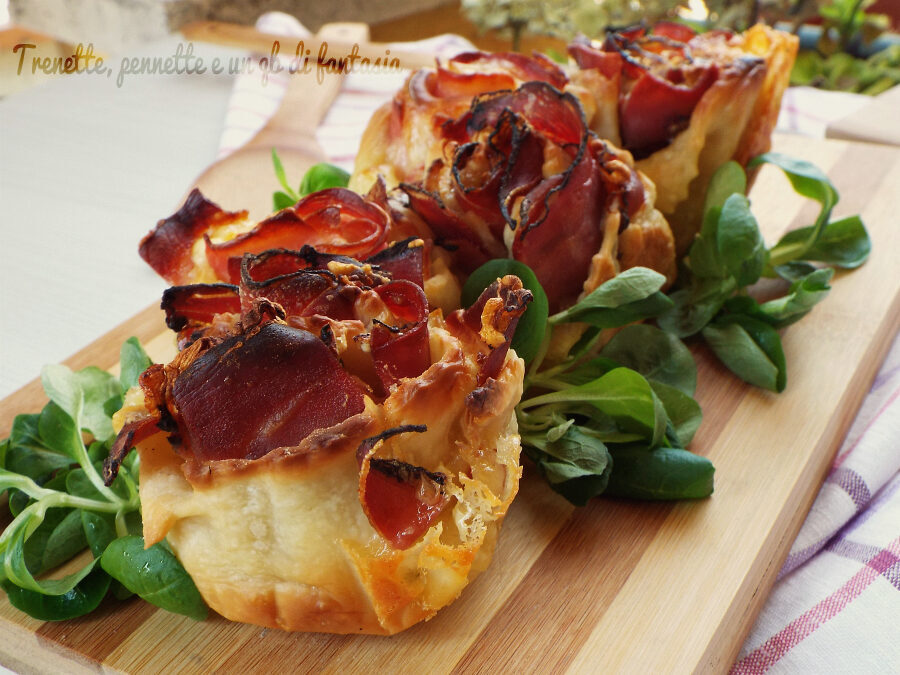 Plumcake di rose con speck prosciutto cotto e brie